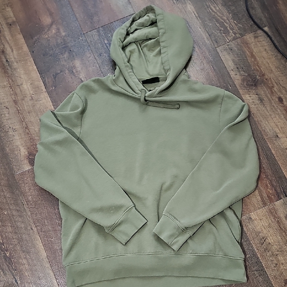 H&M Regular Fit Coupe Standard Green Hoodie Men's Size L